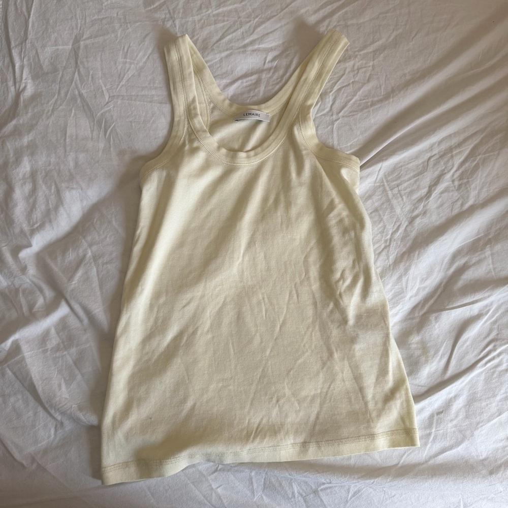 Lemaire Rip Tank Top in Lemon Glaze